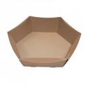 Corbeille hexagonale brune 32*2