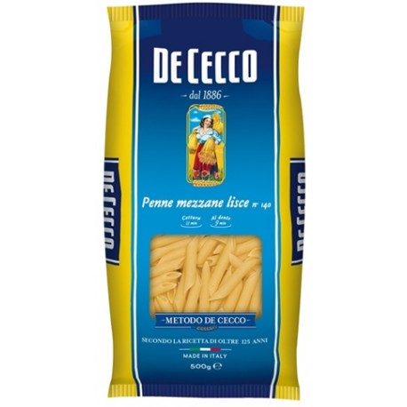Penne mezzane lisce nr. 140 De Cecco kg. 0.5 