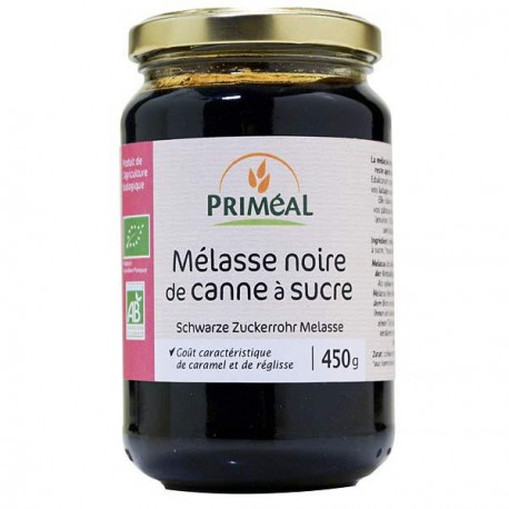 Mélasse noire de canne à sucre bio 450g