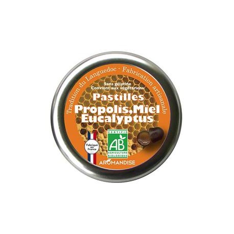 Pastilles bio propolis, miel et eucalyptus