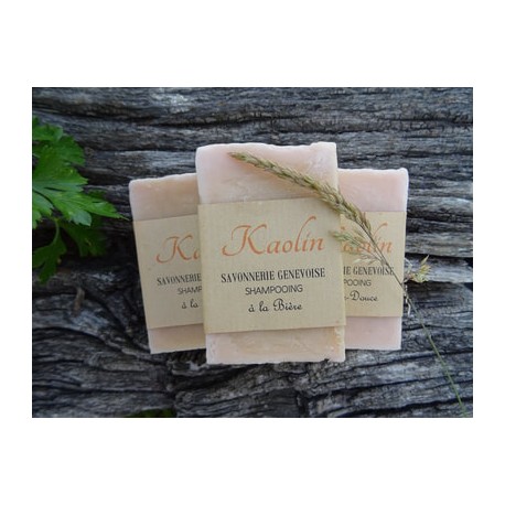 Shampooing solide à la bière et à l'huile de Ricin - Kaolin