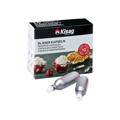 Capsules de siphon 10 pièces N2O - Kisag